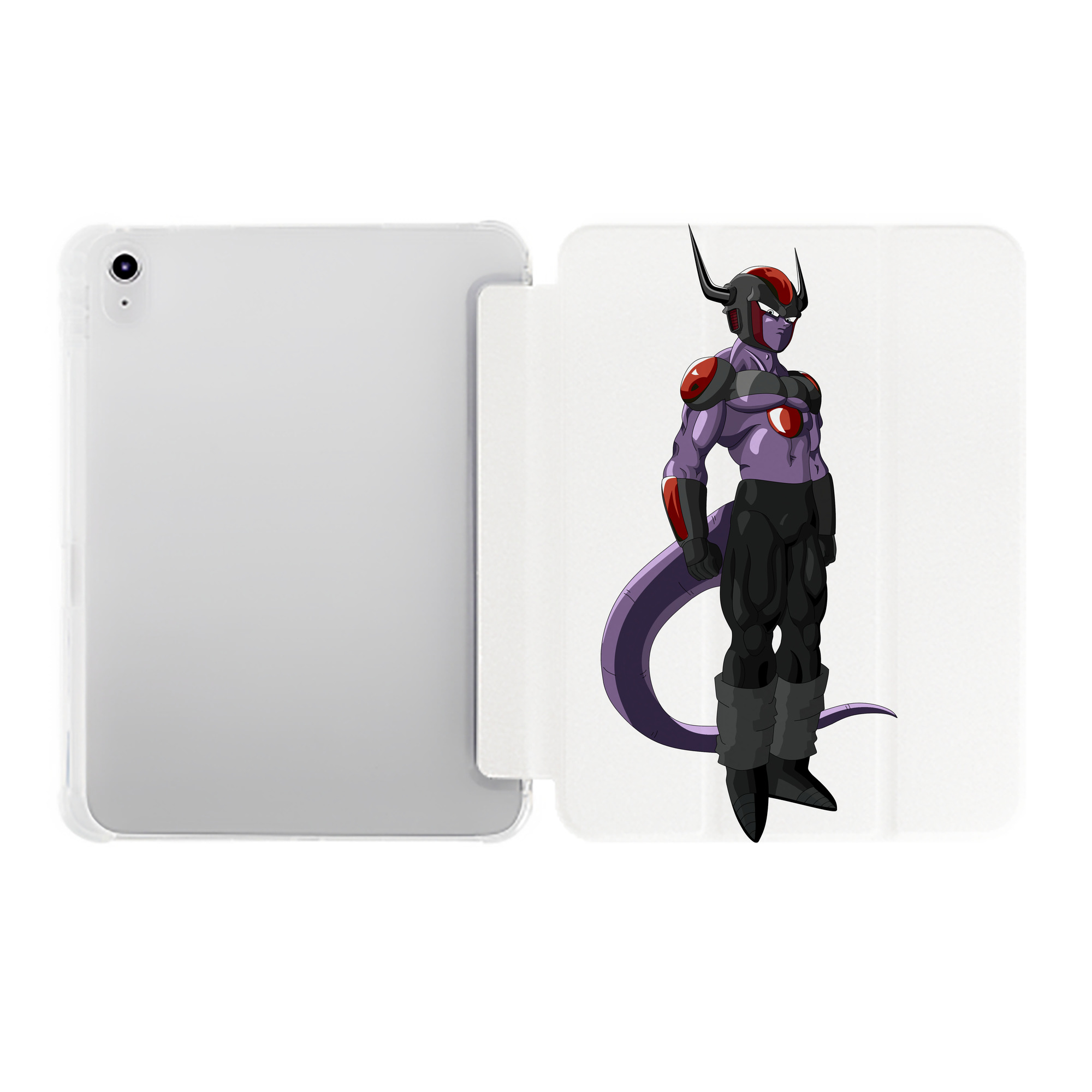 （画像用） ドラゴンボール フリーザ DRAGON BALL Frieza IPad ケース ペン収納付き 三つ折りスタンド PUレザー×シリコン 対応機種9.5/10.5/10.9インチ